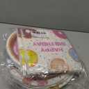 CC HOME 88PCS Doughnut Birthday Paper Plates Napkins Girls Sweet Cake Disposable Tableware Set Party Supplies Tissue Donut Theme Dinnerware Cutlery Kits Serves 24 Guests