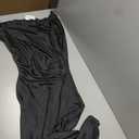 Gmeitoey 2025 Satin Cap Sleeve Cowl Back Summer Dresses for Women Elegant Ruched Waist Wedding Guest Midi Dress Black, Medium