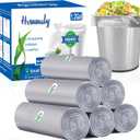 1.2 gallon trash can liners,300Counts,Small Grey Garbage Bags,Extra Strong 1.2 Gal Trash Bag,Fit 4.5-6 liters trash Bin Liners for Home Office Bathroom,300(Grey)