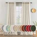 MIULEE Cream Linen Curtains 96 Inches Long 2 Panels for Bedroom Living Room, Soft Linen Textured Window Drapes Semi Sheer Light Filtering Back Tab Rod Pocket Farmhouse Modern Burlap Look Decor