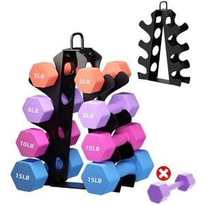 3-Tier | 4-Tier Dumbbell Rack for Dumbbells , A-Frame Weight Stand Only, Compact Space-Saving Design for Home Gym, Heavy-Duty Alloy Steel Organization Rack (Dumbbells Not Included