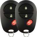 Key Fob Keyless Entry Remote Replacement for Toyota Tacoma Tundra Sienna Sequoia Highlander - 3 Buttons Car Key Fob FCC: GQ43VT20T (Set of 2)