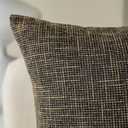 Kevin Textile Linen European Throw Pillow Sham Super Soft Star Cushion Cover for Bench, 20"x20" (50x50cm), Black Gold