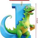 2 x Christmas Dinosaur 26 Letter Ornaments, Personalized Christmas Ornaments 2025, initial ornament, Car Interior Pendant Letter, letter ornament for Xmas tree,Funny Dinosaur Decor for Kids