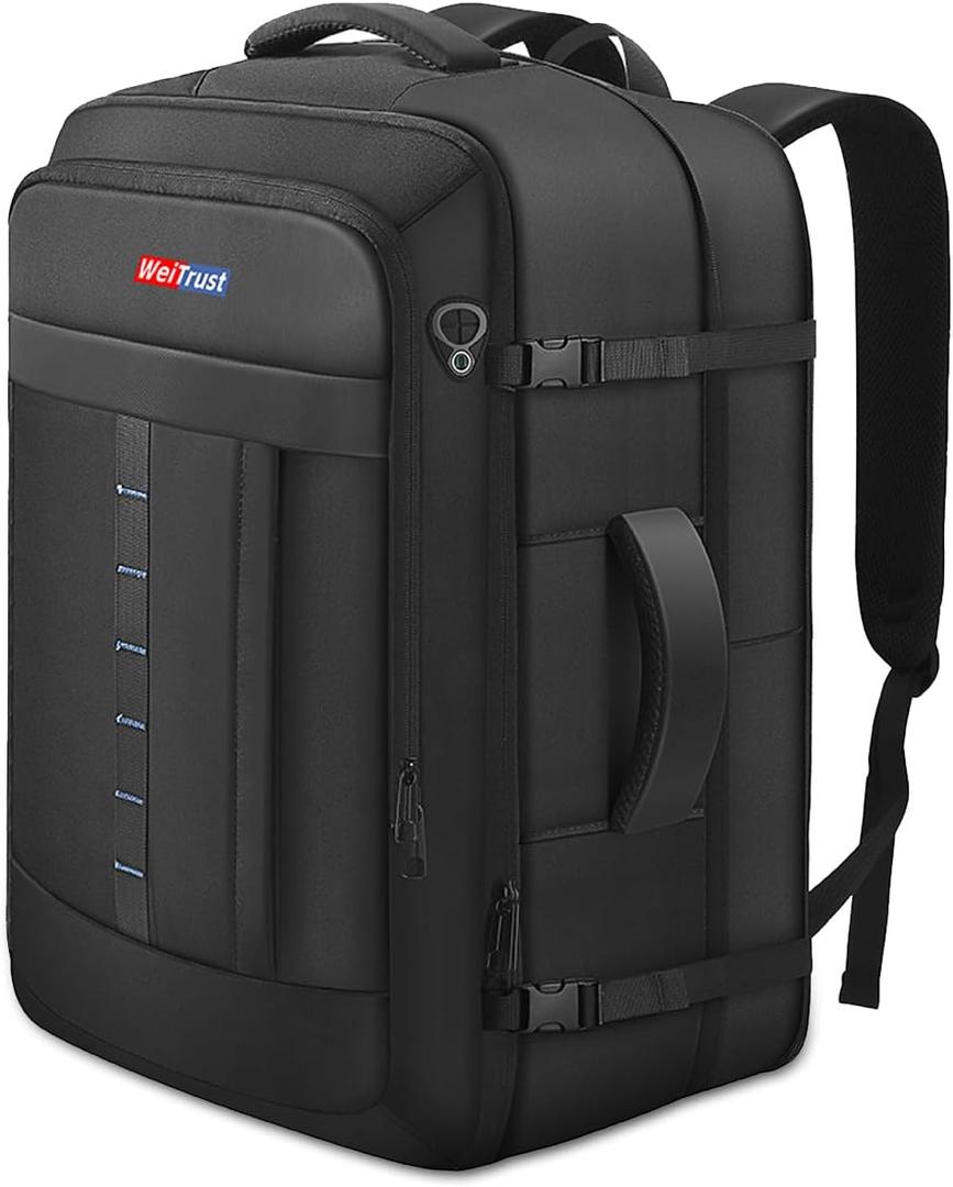 Travel Laptop Backpack, 50-60L Large Expandable Suitcase-Style Backpack for Business & Daily Travel, Carry-On Friendly with Side Water Bottle Pockets, Fits 18-Inch Laptops