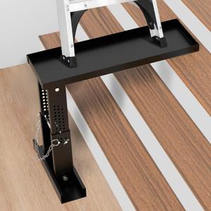 Ladder Leveler For Stair-Adjustable Height 13.5"-18.66", Ladder Extender-Ladder Aide PRO-Tool use on Single/Extension Ladders, 23.23"x7.44" Platform-High Strength Steel-Non-slip Mat-Holds up to 880lbs