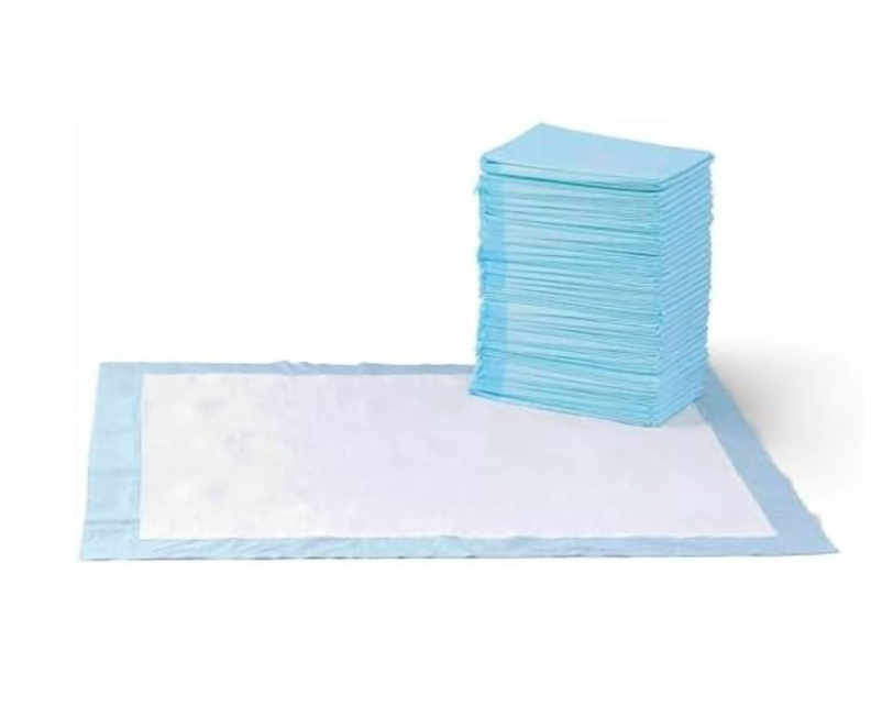 Basics LeakProof Dog and Puppy Potty Training Pee Pads with QuickDry 5Layer Design, Housebreaking, Standard Absorbency, XLarge, 28 x 34 Inch, Blue & White, 60Pack