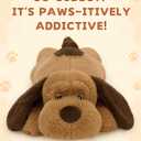 MaoGoLan Giant Dog Plush,31 inches Large Stuffed Animal Dog,Chocolate Brown Fluffy and Cuddly Stuffed Puppy Stuffed Animal Throw Pillow Toy Gift for Puppy Lover,Girls,Kids