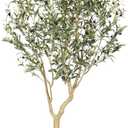 Realead 6ft Artificial Olive Tree with Tall Exquisite Planter - Realistic Faux Olive Tree with Thick Trunk and Lifelike Fruits - Large Fake Olive Tree for Home Office Decor