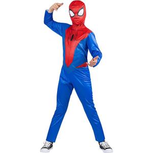 Marvel Spider-Man Official Youth Halloween Costume - Printed Jumpsuit with Fabric Mask, Size S (5-7)