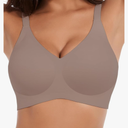Womens Comfortable Seamless Wireless Bra No Underwire T Shirt Full Coverage Sleep Bralettes Push Up Supportive Everyday Bras
M