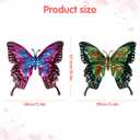 FUNWILDLIFE Metal Butterfly Wall Decor - 2 Pack 11.4" Outdoor Fence Wall Art Decor, Large Butterfly Wall Decor for Garden Yard Living Room Bedroom Patio Balcony