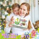 Plunack Fabric Bouquet Craft Kits for Kids Age 4-8, Flower Bouquet Toys DIY Flowers Making Kit for Girls Flower Press Set Arts & Crafts Toys Educational Christmas Birthday Gift for Girls 3+ Year Old (Green)