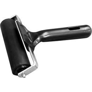 KXKZREN Rubber Roller for Flooring Installation 4 inch Rubber Brayer Glue Roller for Boat Flooring Install Printmaking Painting Stamping Wallpaper Gluing Application