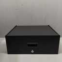 RIVECO 4U Locking Server Cabinet Case 19 Rack Mount Drawer Lockable Deep Rack Drawer Black
