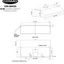 COSMO UMC36 36 in. Haven Collection 380 CFM Ducted Under Cabinet Range Hood, LED Lights, Touch Controls, Stainless Steel