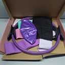 Pilates Essentials Kit for Home Women, Ring and Ball Set, Pilates Equipment for Workouts, 3 Resistance Bands, Grip Socks, 14 Inch Magic Circle, Mini Exercise Ball, Great Exercise Equipment (Purple)