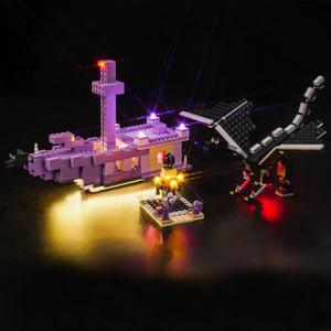Upgraded Led Light Kit for Lego Minecraft The Ender Dragon and End Ship Building Set, Compatible with Lego 21264, Best Gifts for Adults (Model Not Included)