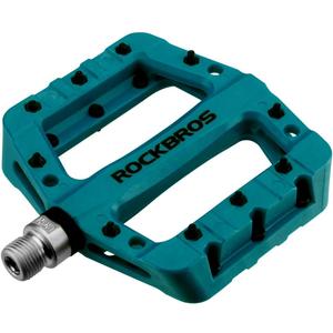 ROCKBROS MTB Pedals Mountain Bike Pedals Lightweight Nylon Fiber Bicycle Platform Pedals for BMX MTB 9/16" (Blue)