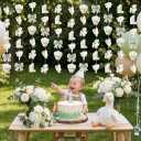 Soulchen 16 Pcs One Silly Goose Birthday Decorations Girls Boys Green Gingham Paper Rectangular Banner Garland Streamers Funny Duck Birthday Goose Party Supplies, 78.74 Inch