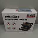 Fireproof Document Box with Combination Lock - Fire & Water Resistant Hard Case Safe Box for Important Documents, Certificates, Laptops, Passports (Black)