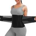 ChongErfei Waist Trainer Belt for Women - Waist Trimmer Ab Belt - Tummy Control Body Shaper (Black, Large)