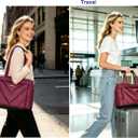 Puffy Tote Bag for Women, Lightweight Quilted Travel Gym Work Bag