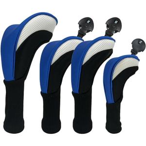Golf Club Head Covers for Woods 3/4/5/6 Pieces Long Neck Mesh Sports Golf Club Headcovers Set with Interchangeable No. Tags 3 4 5 6 7 X Golf Accessories for Men Women