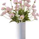 ATFL Pink Poppy Flowers Artificial for Wedding Decorations,12 Pcs Fake Faux Silk Poppies Bulk for Home Decor Table Centerpieces Floral Arrangement(23.5, Pink)
