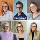 AMOMOMA 3 Pack Retro Oversized Aviator Reading Glasses for Women Men,Classic Large Reader Blue Light Computer Frame AM6111