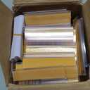 Yexiya 150 Pieces 3 x 1 Inch Self Adhesive Label Holders with Paper Label Inserts Clear Shelf Tag Label Holders Plastic Price Tag Holder for Supermarket Library Bookshelves Mailbox Storage Bins