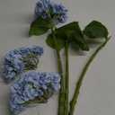 3 Pcs Real Touch Hydrangea Artificial Flowers, 21" Blue Full Faux Hydrangea Flowers Latex Fake Flowers for Home Decor Party Floral Arrangements Wedding Bouquets Centerpieces Outdoor Decor