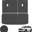 Trunk Liner & Backrest Mat Compatible with 2019-2024 2025 Cadillac XT4- Custom Fit PU Leather Cargo Liner and Backrest Protector- All Weather Waterproof Anti-Slip Easy to Clean Cargo Mats, Infiniti QX60 Cargo Backrest Mat-A