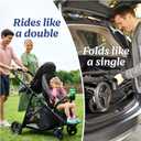 Graco Ready2Grow 2.0 Double Stroller, Twin Baby Stroller Features Bench Seat and Standing Platform Options, Compact Fold Perfect for Baby Travel, Rafa