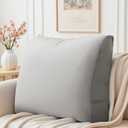 Back Support Pillow for Couch Bed Rest Back Pillow with Removable Cover, Comfortable Back Pillows for Sitting in Bed or Sofa for Living Room, Bedroom, and Home Decor, Grey (23.6x5x19.7 in)