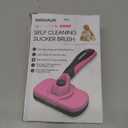 Swihauk Self Cleaning Slicker Brush for Dogs & Cats - Skin Friendly Grooming, Deshedding, Hair Removal for Puppies & Long/Short Haired Pets, Pet Supplies Accessory, Pink