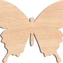 Unfinished Butterfly Wood Cutout Laser Cut Wooden Shape for DIY Crafts, Staining, Home Dcor, Wedding Decorations, Personalized Gifts, Rustic Nature-Themed Wall Art, 1/8 Inch Thickness (8'') 6 x 6 x 0.5 inches