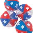 Fun Express Red, White and Blue Beach Balls - USA Patriotic Pool Toys for 4th of July