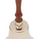 Large & Heavy Solid Brass Loud Hand Call Bell for Weddings, Christmas, School 11"(H) 5"(D) Polished Brass By The Metal Magician