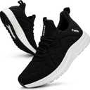 Feethit Women's Running Shoes Lightweight Breathable Walking Sneakers Non-Slip Tennis Gym Workout Athletic Shoes (9.5, Black White)