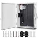 Namunanee Outdoor Electrical Box with Thermostat and Fan, ABS Water Resistant Enclosure with Internal Mounting Panel & Hinged Cover,16" H* 12" L* 5.9" W Plug & Play.