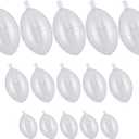 Slip Bobbers Set for Fishing, 15PCS Fishing Slip Cast Spin Floats, 3 Sizes Clear Plastic Bobbers Kit, Oval Bubble Float Bobber Tackle