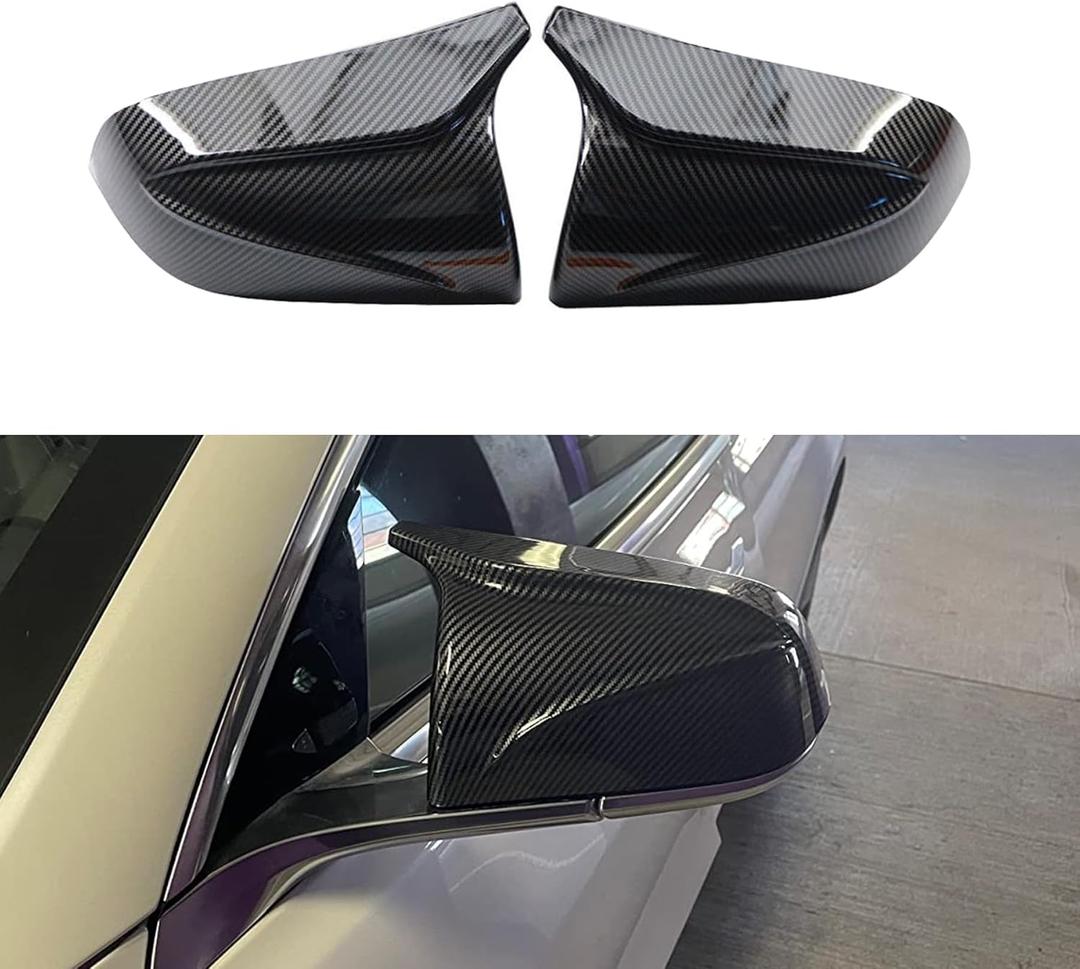 Door Rearview Mirror Cover Cap Fit for Tesla Model 3 2017 2018 2019 2020 Side Mirror Covers Caps Trim Carbon Fiber Style 1 Set