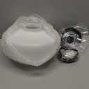 Black Schoolhouse Light Fixture, 12" Milk Glass Flush Mount Ceiling Light, Black Semi Flush Mount Ceiling Light for Farmhouse Kitchen Hallway Entryway