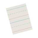 PACON Newsprint Handwriting Paper, Dotted Midline, Grade 1, 5/8" x 5/16" x 5/16" Ruled Long, 10-1/2" x 8", 500 Sheets,Blue/White/Red