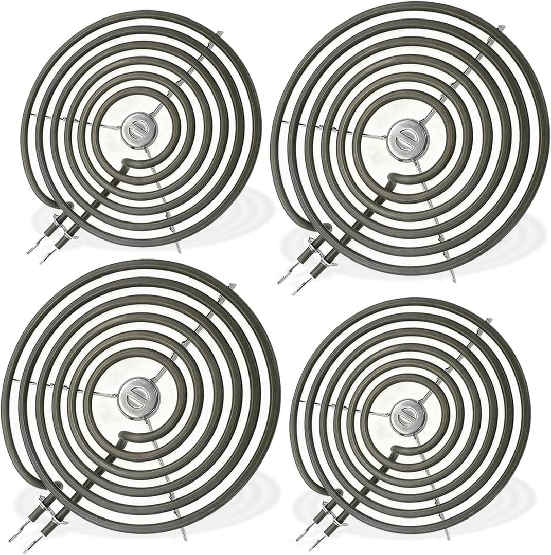 UPGRADED WB30M1 WB30M2 Electric Stove Burners Compatible with GE Hotpoint Stove Coil Element,Electric Range Burner Stove Coil for GE Stove Burner Replacement Parts Stove Top Element Burner (4 Pack)