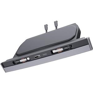 USB Docking Hub for Tesla Model 3/Y Waterproof - Fast Charger for Model Y/3 Accessories 2024 2023 2022 2021 4Ports Retractable Docking Station, 2 Type-C Fast Charging Cables (Not Fit Model 3 2024)