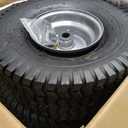 MZREXN 15x6.00-6 Lawn Mower Tires and Wheel Assembly, Front Tires Replacement, Compatible with John Deere & More Riding Mowers, 4 Ply Pneumatic, 3" Centered Hub, 3/4" Bearings, 2PCS