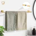 TURS Brushed Gold 5 Piece Bathroom Hardware Set, SUS304 Stainless Steel 24 Inch Bath Towel Bar Set, Round Bathroom Accessories Kit Wall Mounted