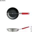 Tramontina Professional 8-Inch Non Stick Small Frying Pan, Heavy-Gauge Aluminum Skillet with Reinforced Nonstick Coating, Red Handle, Dishwasher and Oven Safe